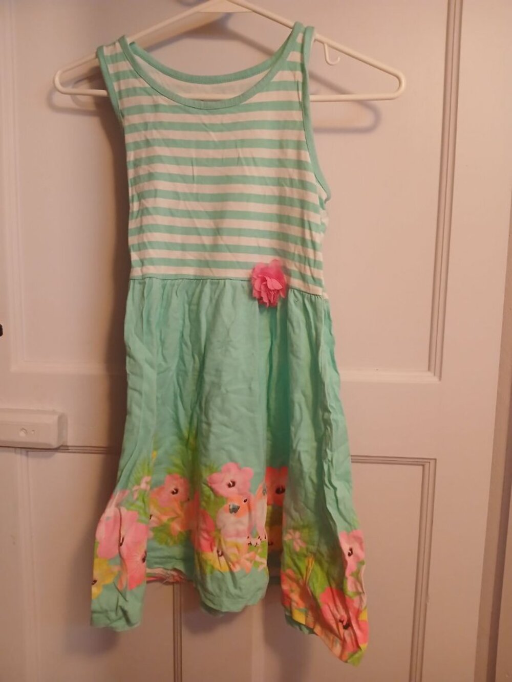 Jumping Beans Girls 7 Green/Blue Dress